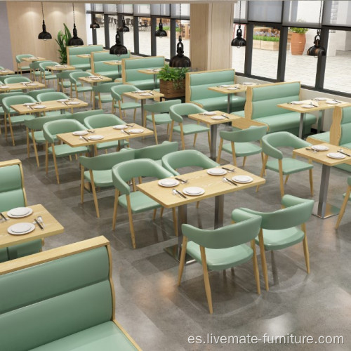 Muebles de comedor comercial Cuero de cuero Sofá